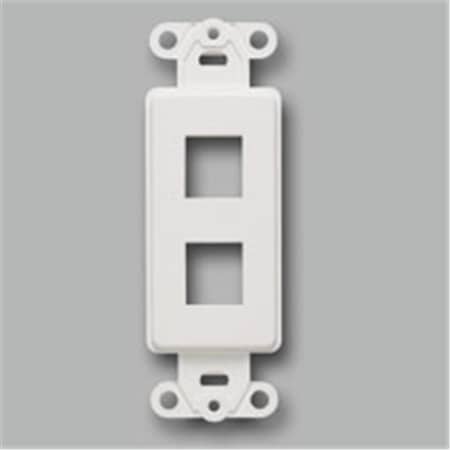 Fasttrack Decorative 2-Port Multimedia Keystone Insert - White FA56844